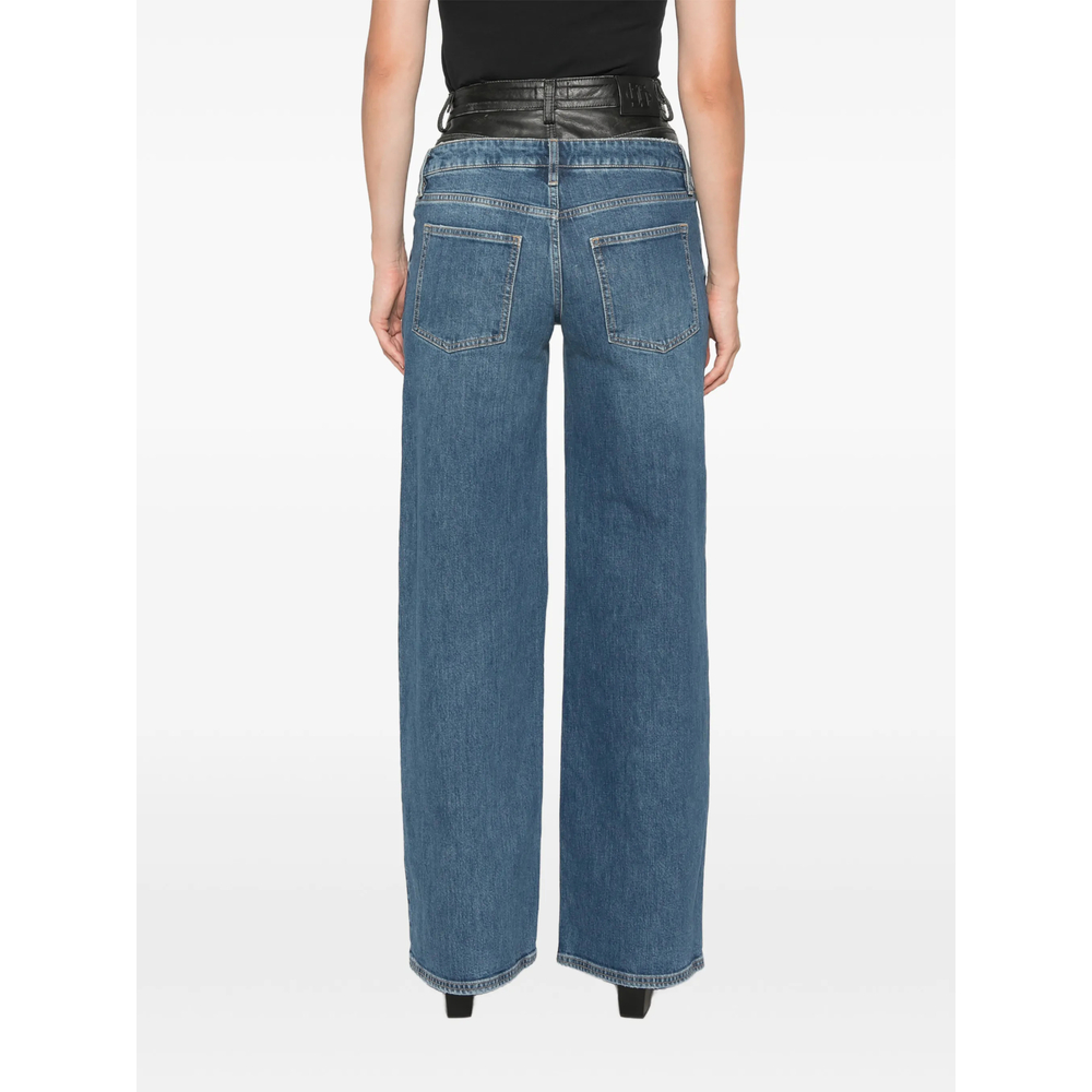 Layered-Waistband Jeans