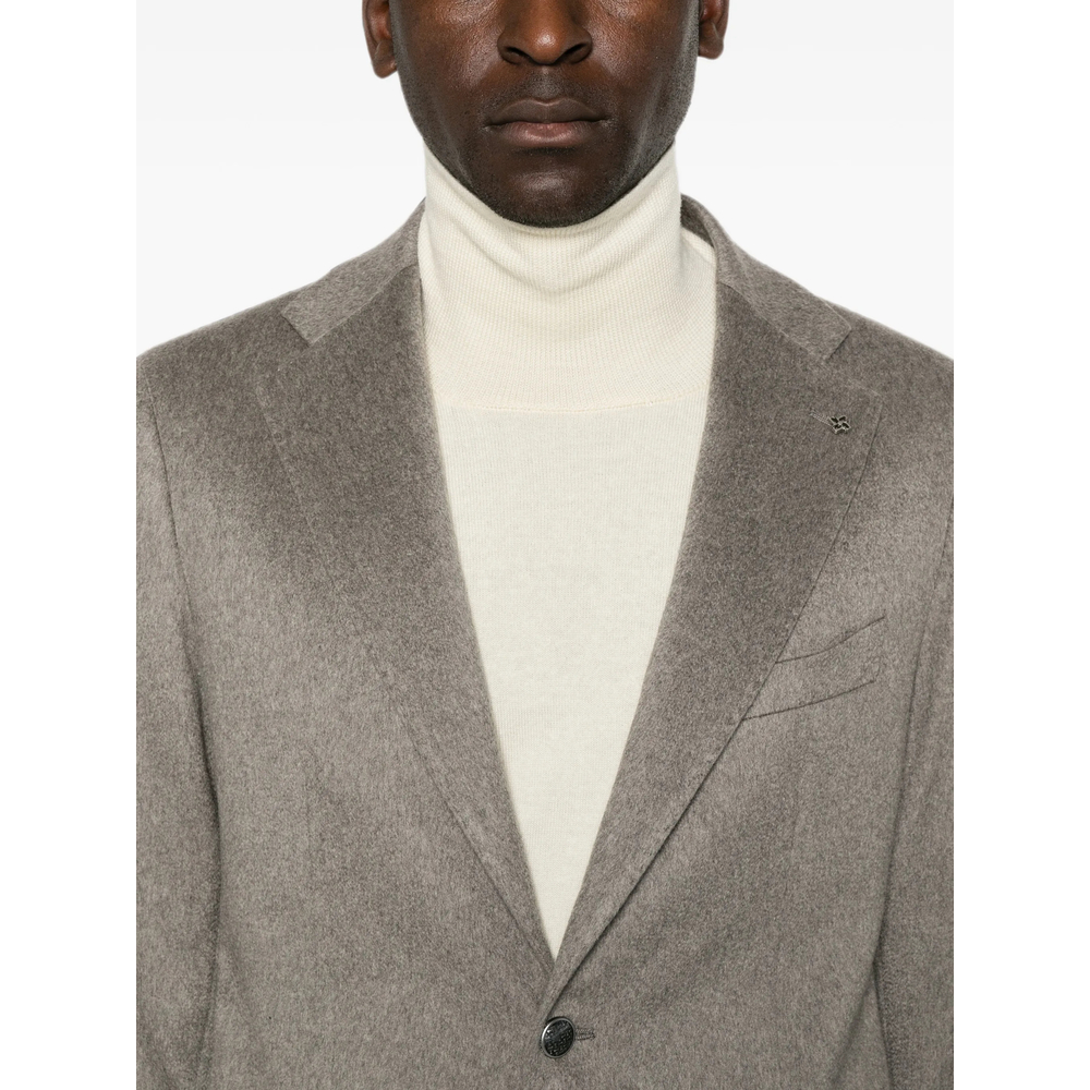 Notched-Lapel Single-Breasted Blazer