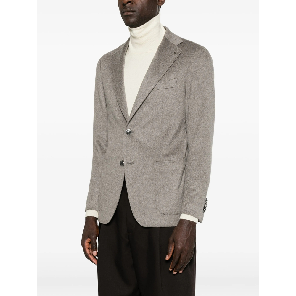 Notched-Lapel Single-Breasted Blazer