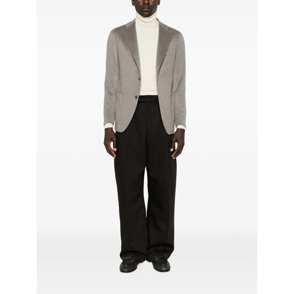 Notched-Lapel Single-Breasted Blazer