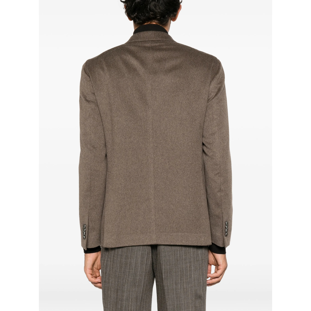 Double-Breasted Peak-Lapels Blazer