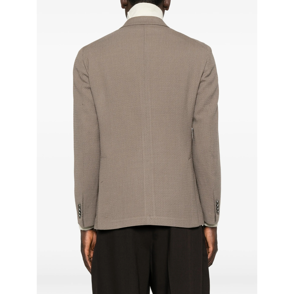 Double-Breasted Peak-Lapels Blazer