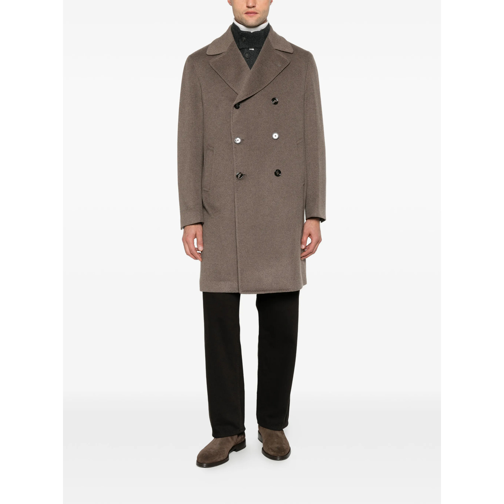 Notch-Lapel Double-Breasted Coat