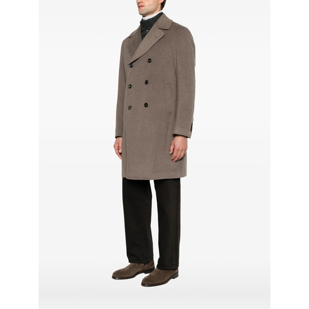 Notch-Lapel Double-Breasted Coat