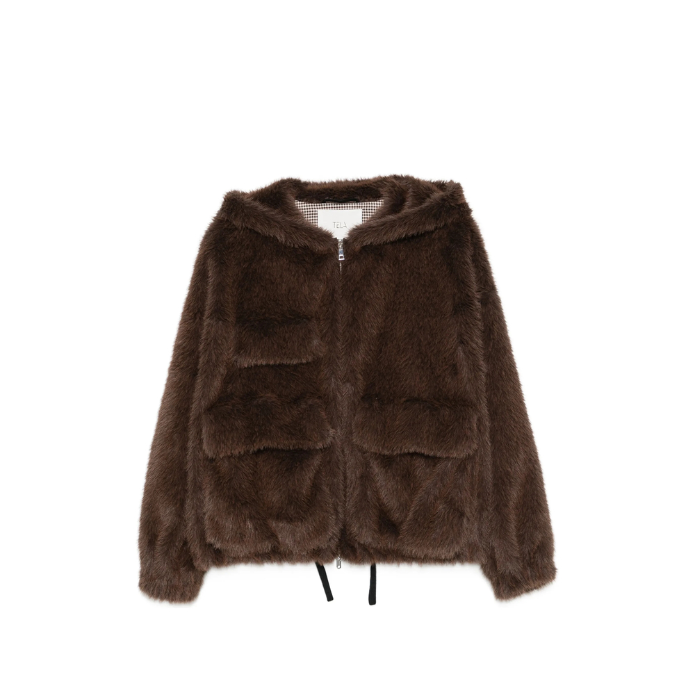 Hooded Faux-Fur Jacket