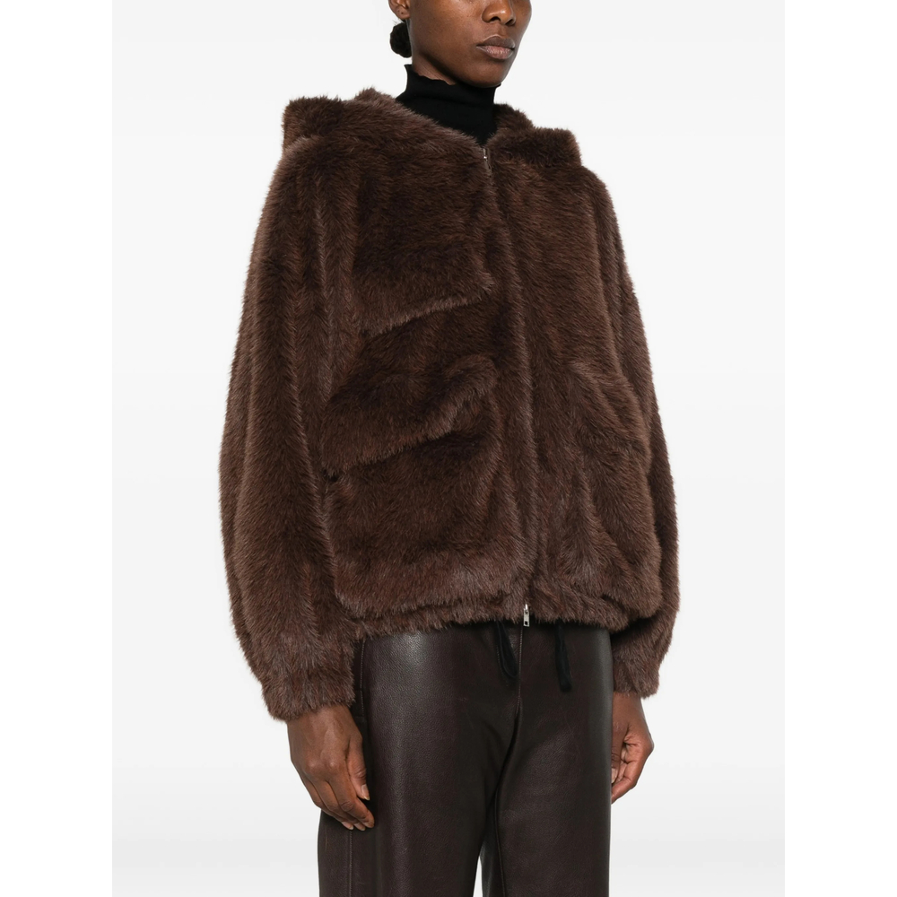Hooded Faux-Fur Jacket