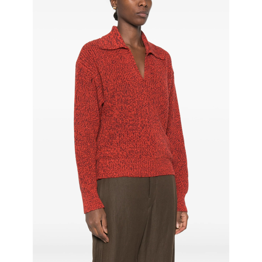 Beni Marl-Knit V-Neck Sweater