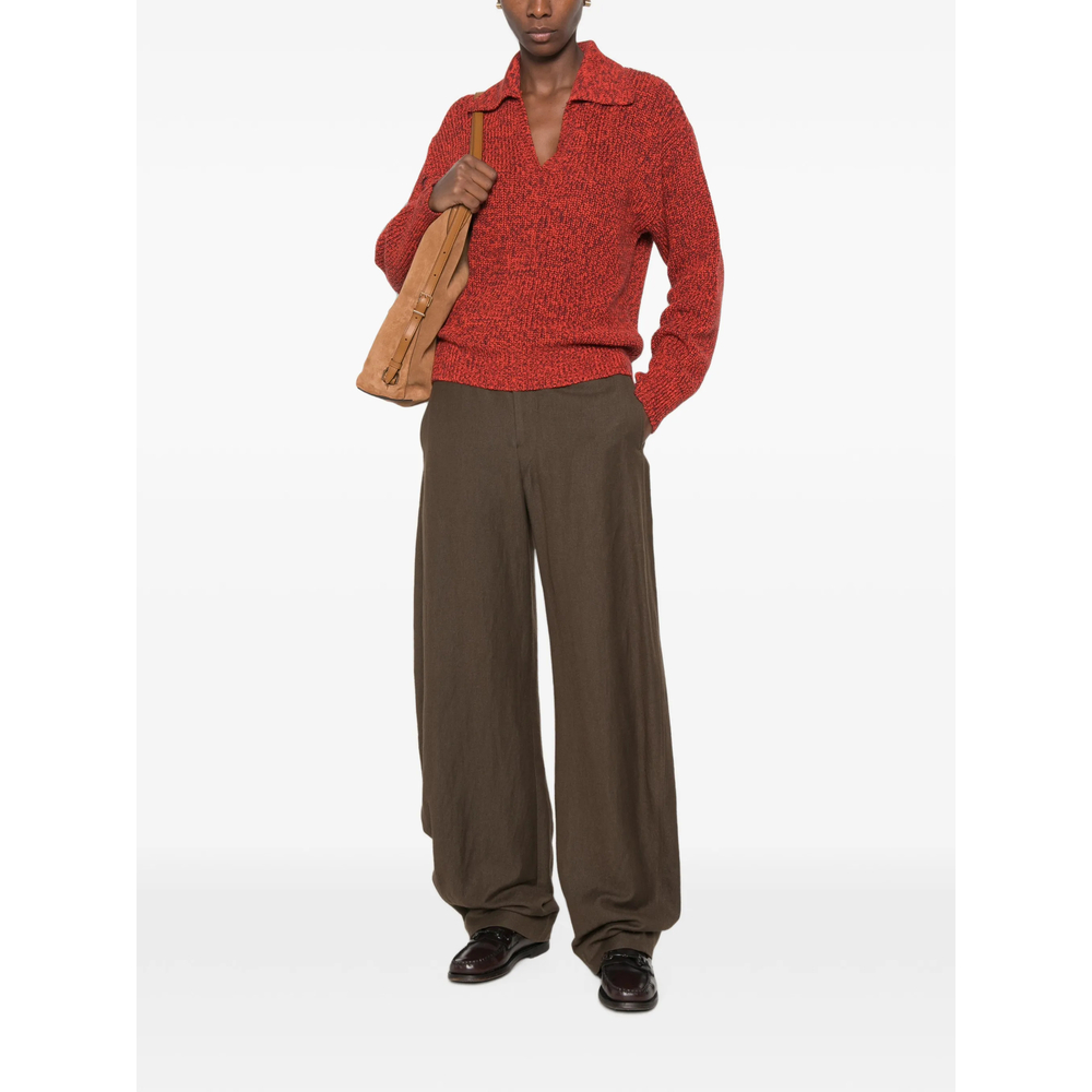 Beni Marl-Knit V-Neck Sweater