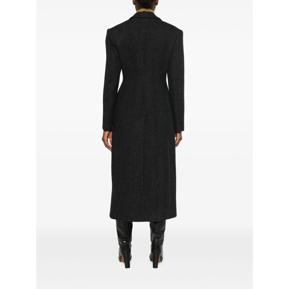 Herringbone Single-Breasted Coat