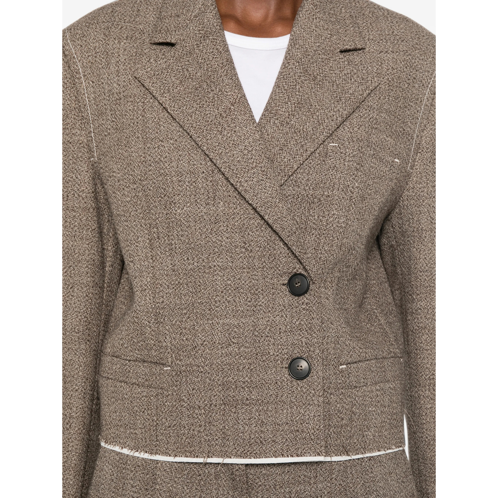 Cropped Double-Breasted Jacket