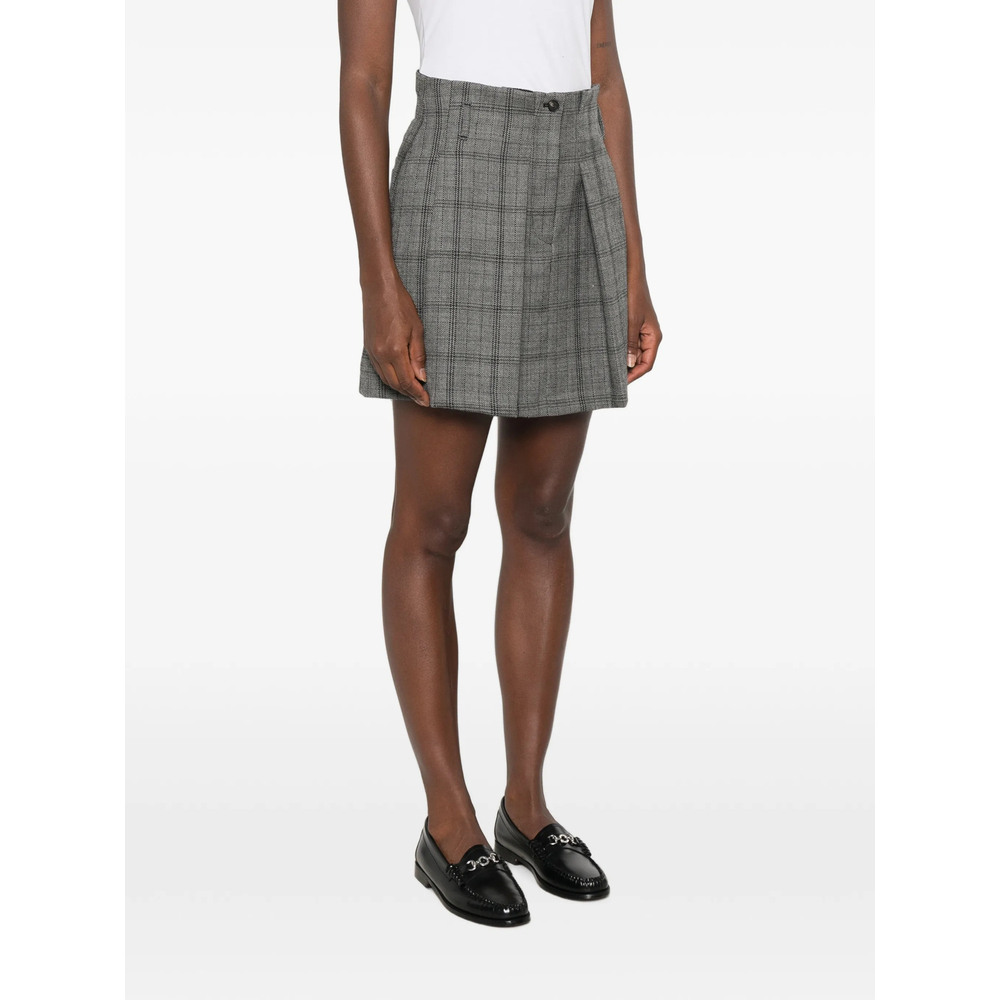 Check-Pattern Pleated Mini
