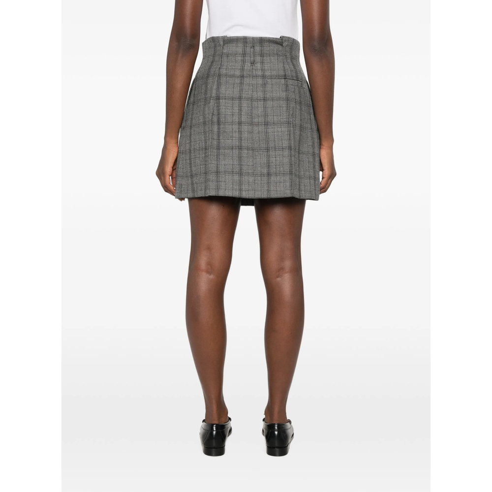 Check-Pattern Pleated Mini