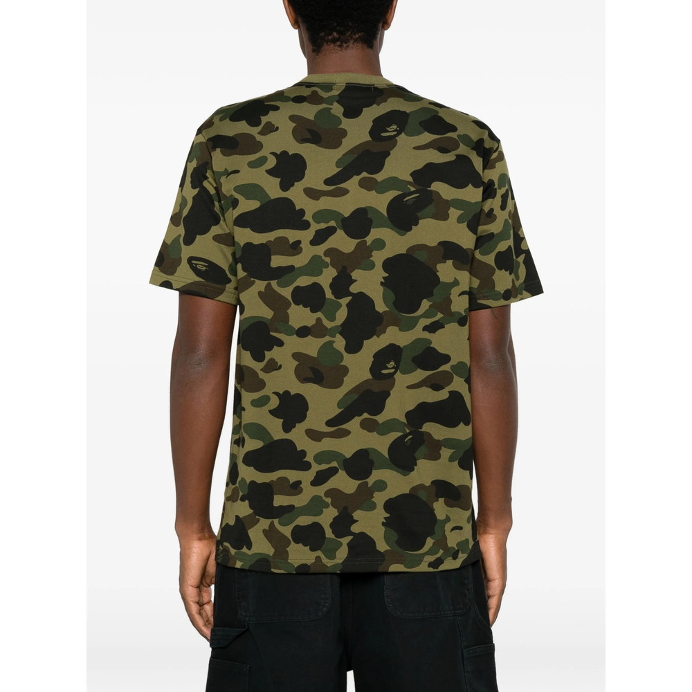 Camouflage-Print Logo-Print T-Shirt
