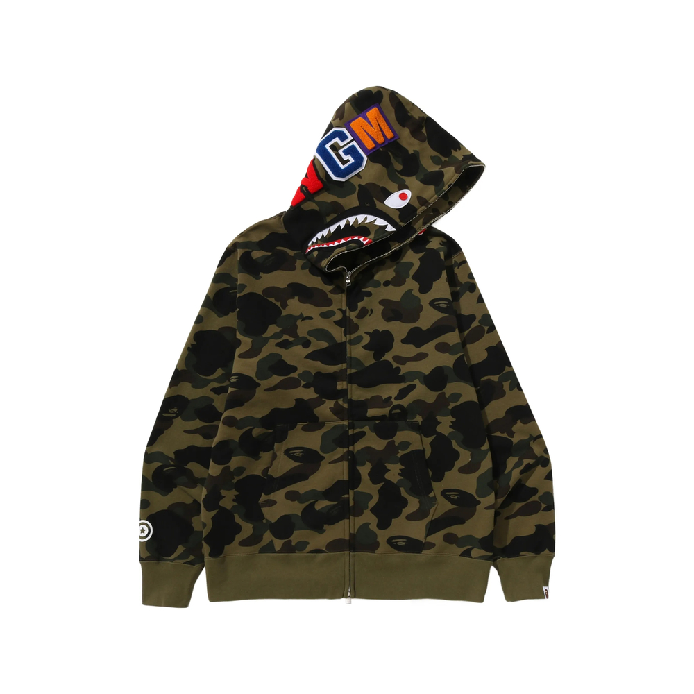 1St Camo Shark Full Zip Hoodie