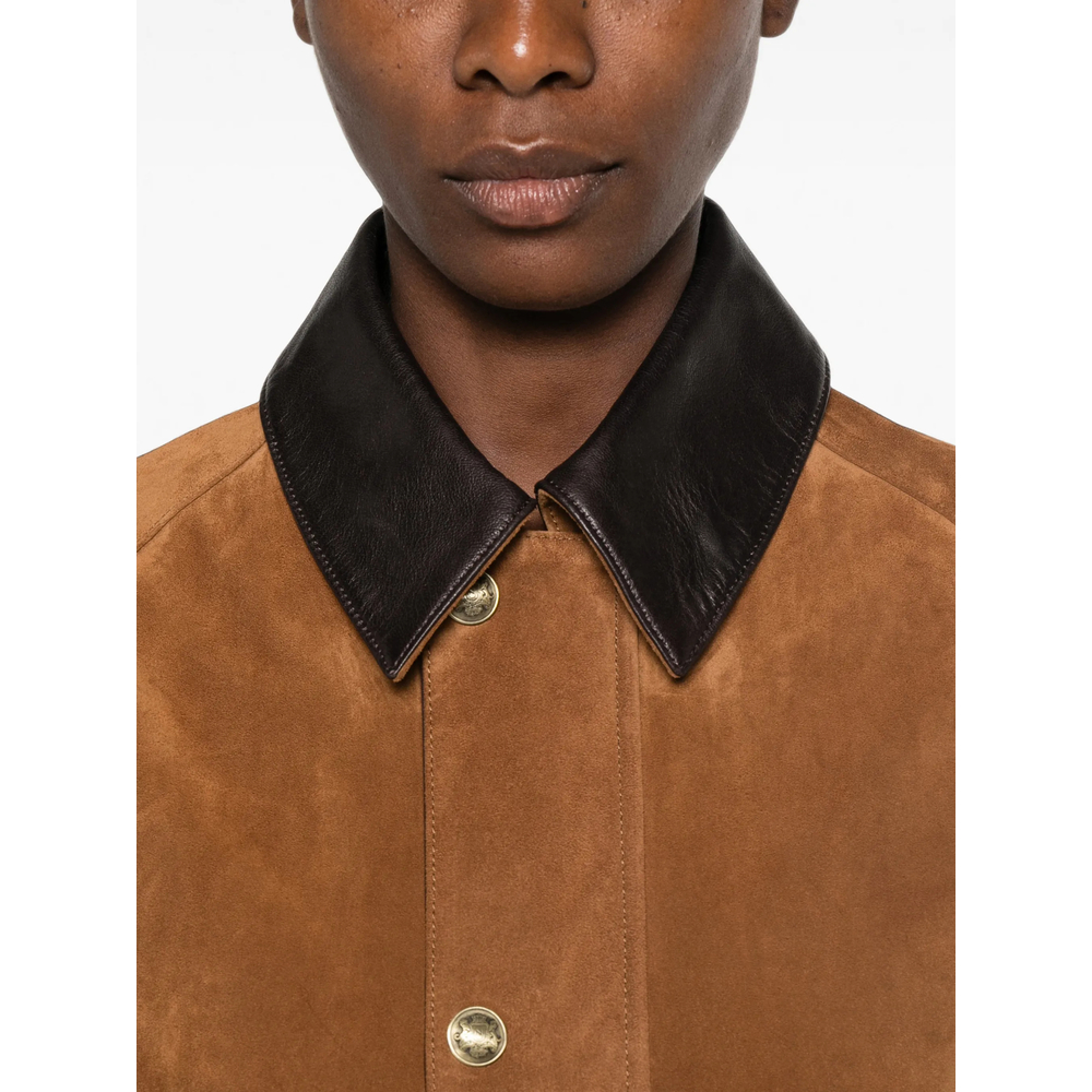 Contrast-Collar Jacket