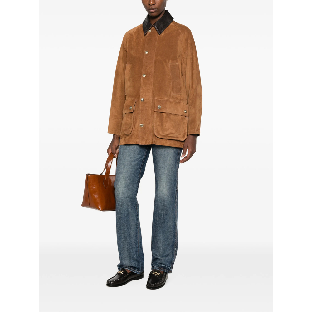 Contrast-Collar Jacket