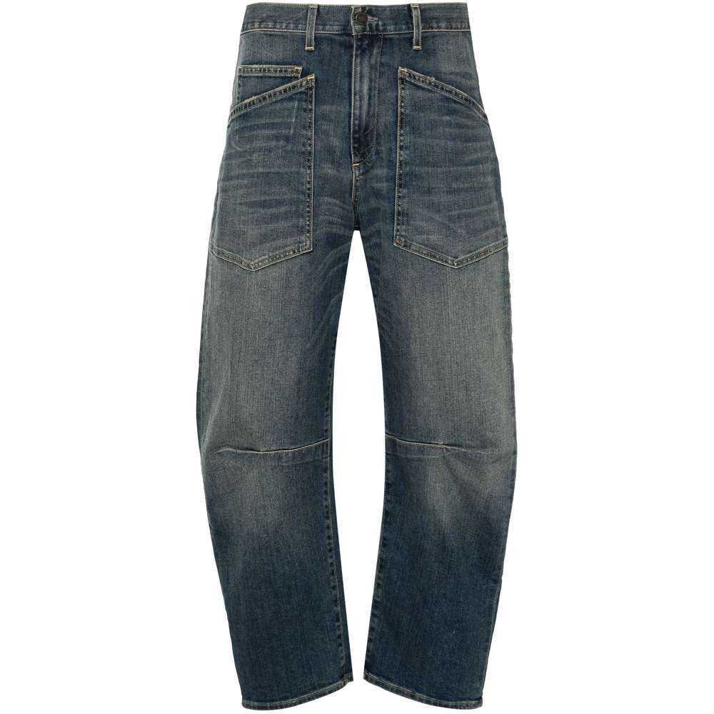 Nili Lotan Faded-effect Patch-pocket Jeans