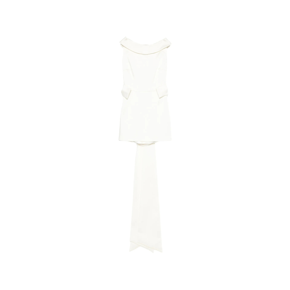 Ilkyaz Ozel Daphne Bow-detail Train Mini Dress