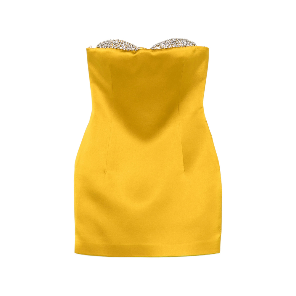 Ilkyaz Ozel Noelie Crystal-embellished Strapless Dress