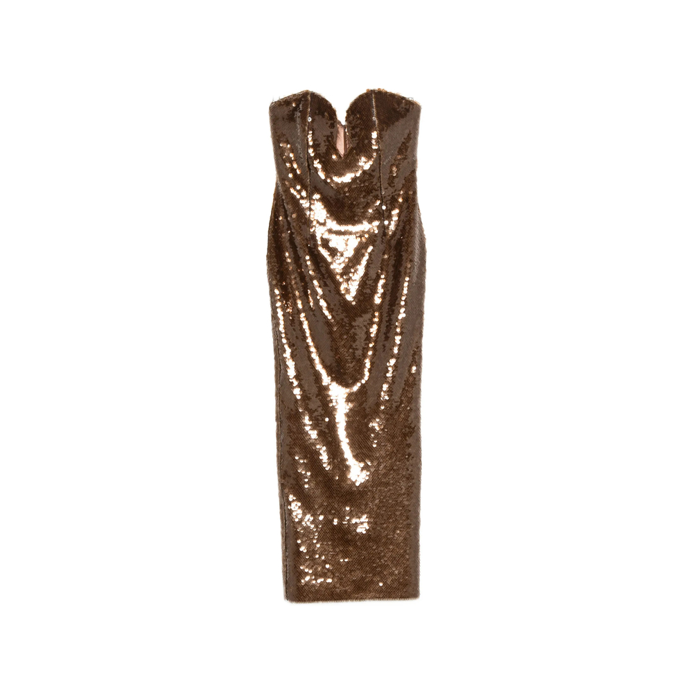 Ilkyaz Ozel Sequin-embellished Strapless Dress