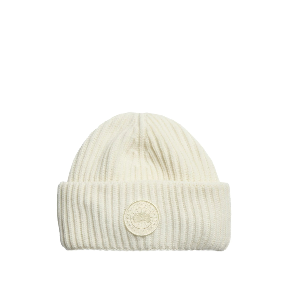 Canada Goose Logo-patch Ribbed-knit Beanie Hat