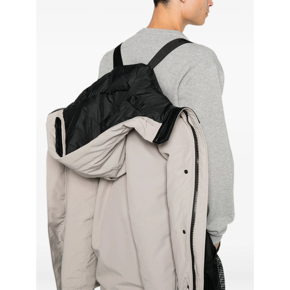 Hooded Logo-Patch Coat