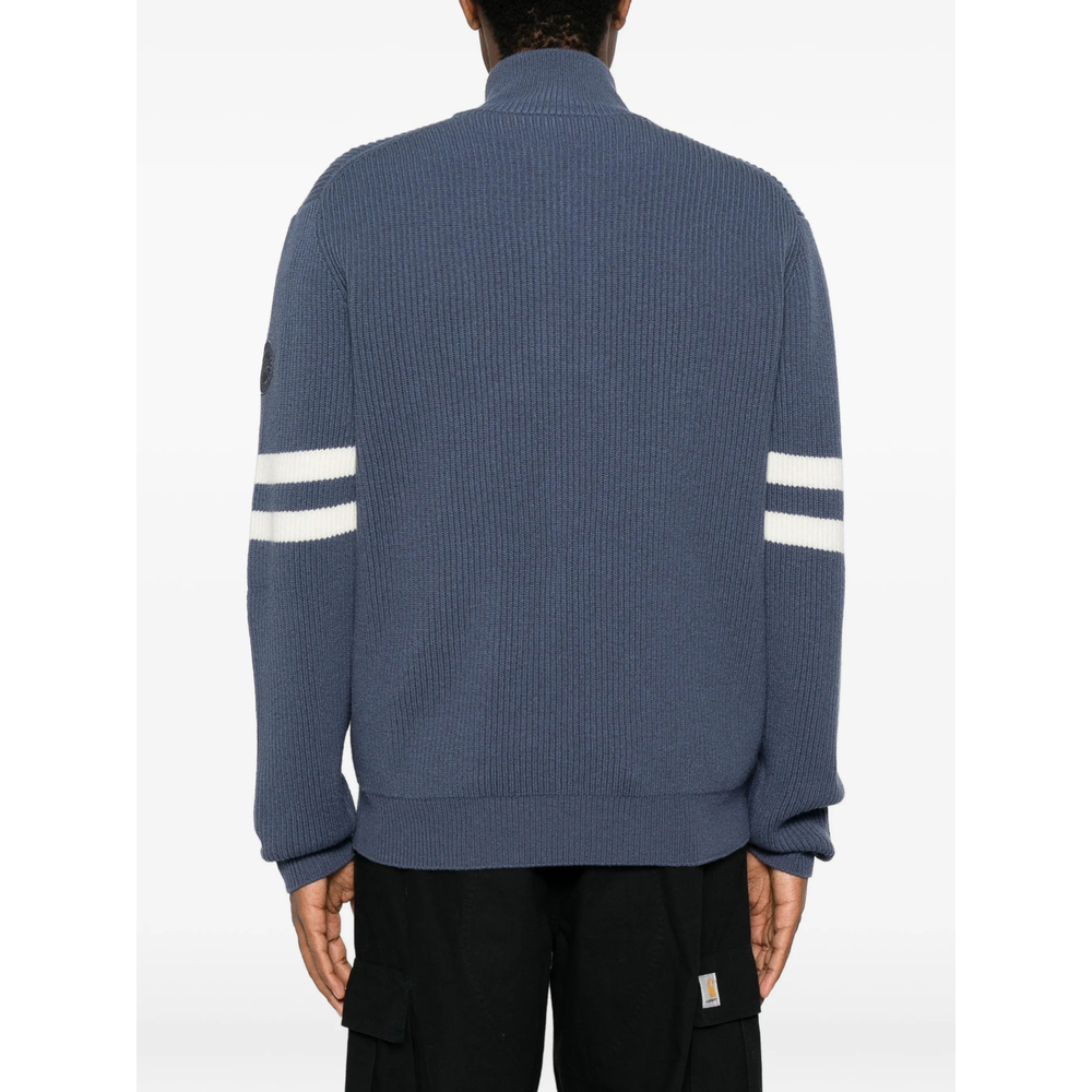 Striped Quarter-Zip Sweater