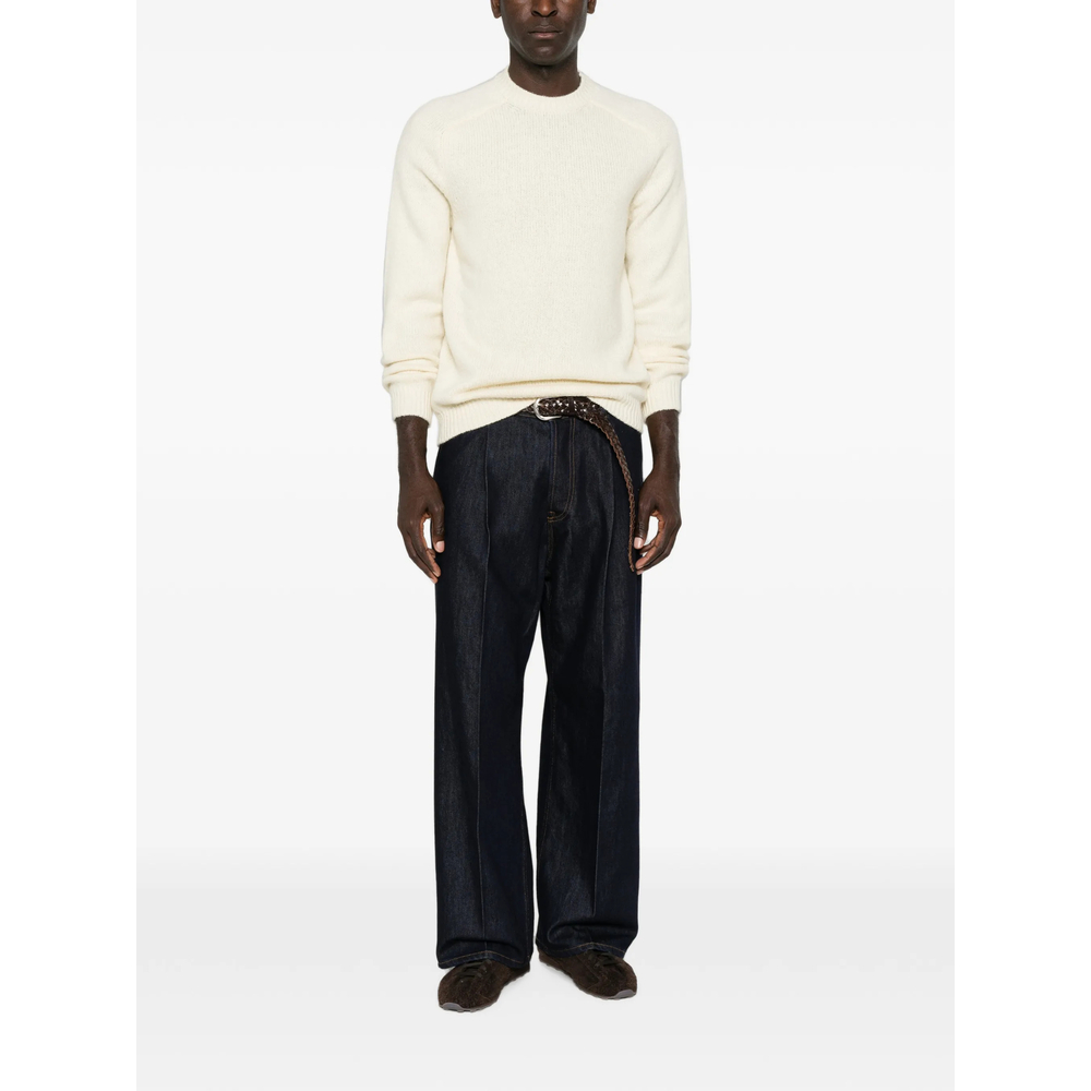 Ribbed-Knit Raglan-Sleeve Sweater