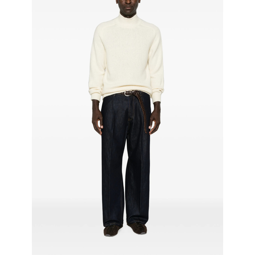 High-Neck Raglan-Sleeve Sweater
