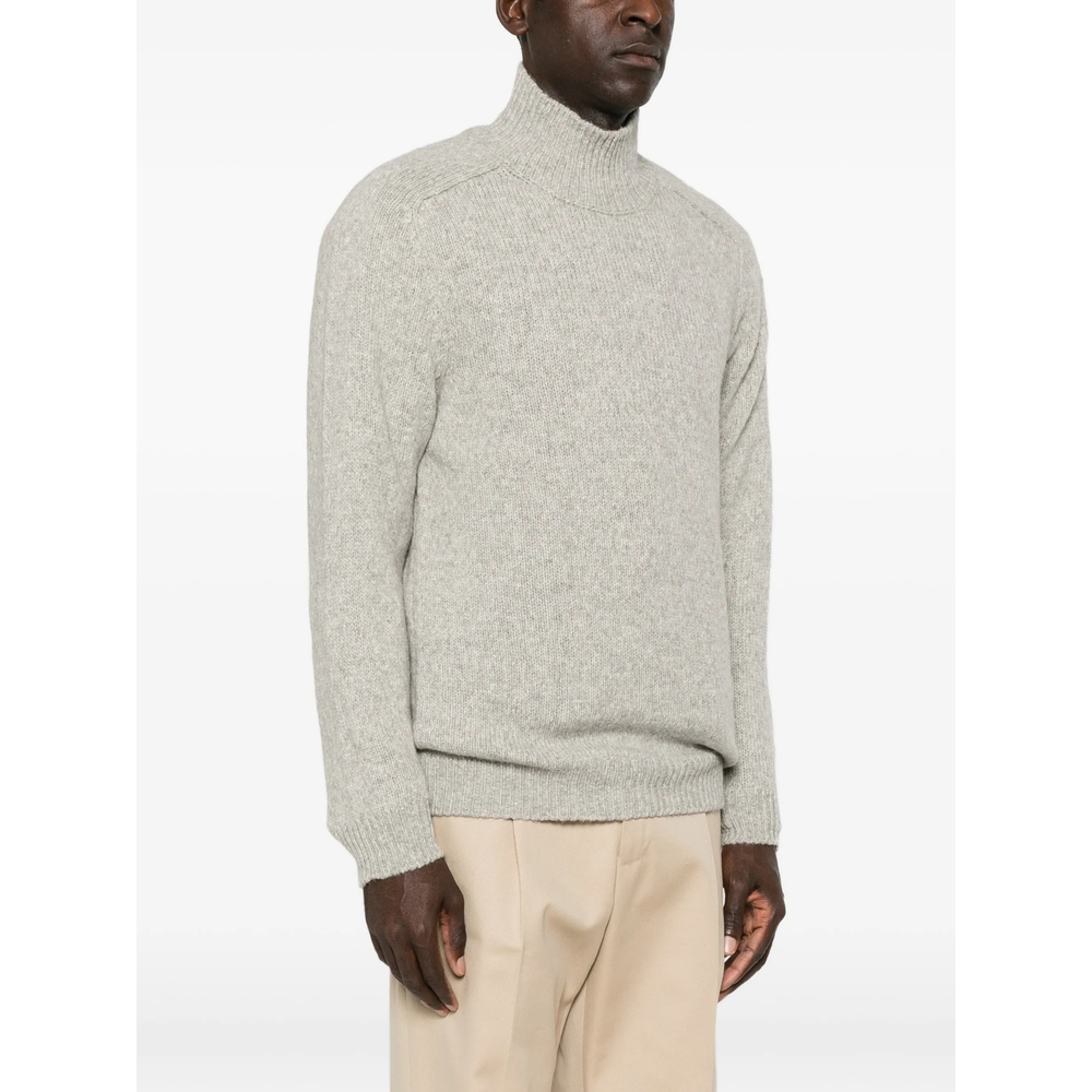 Raglan-Sleeve High-Neck Sweater