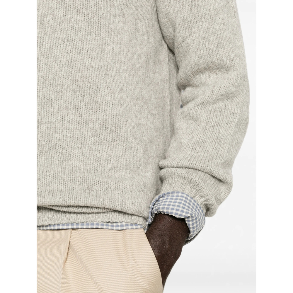 Raglan-Sleeve High-Neck Sweater