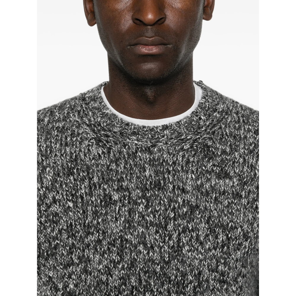 Marl-Knit Crew-Neck Sweater