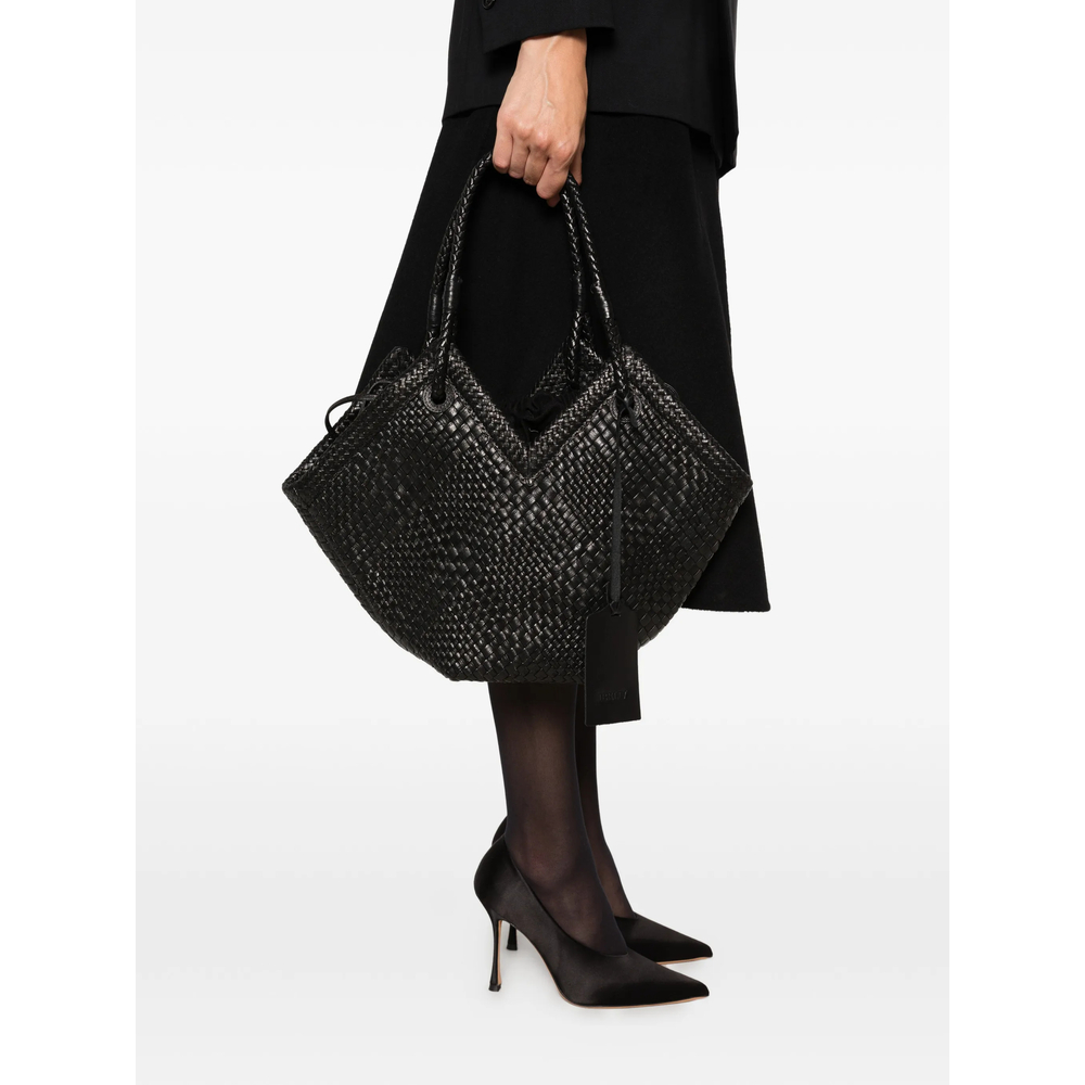 Medium Trinity Woven-Leather Tote Bag