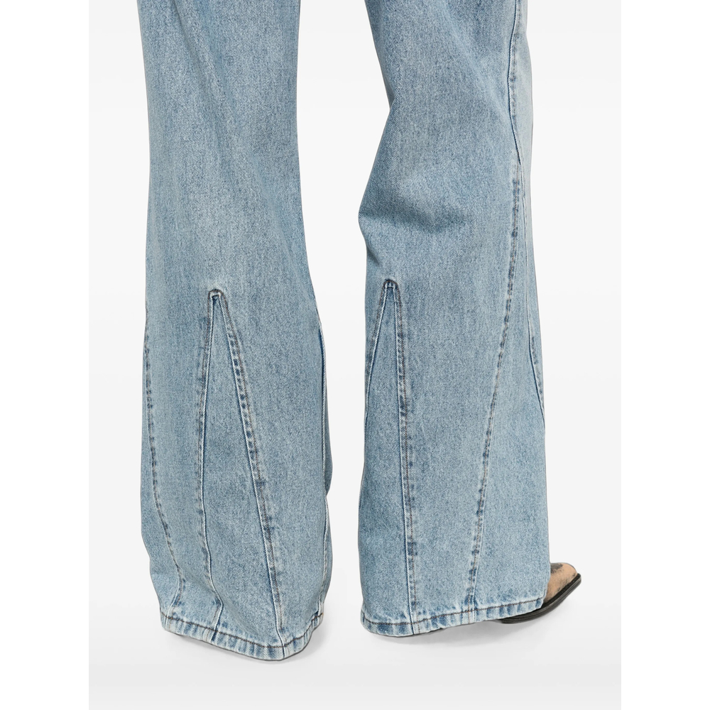 Seam-Detail Flared Jeans