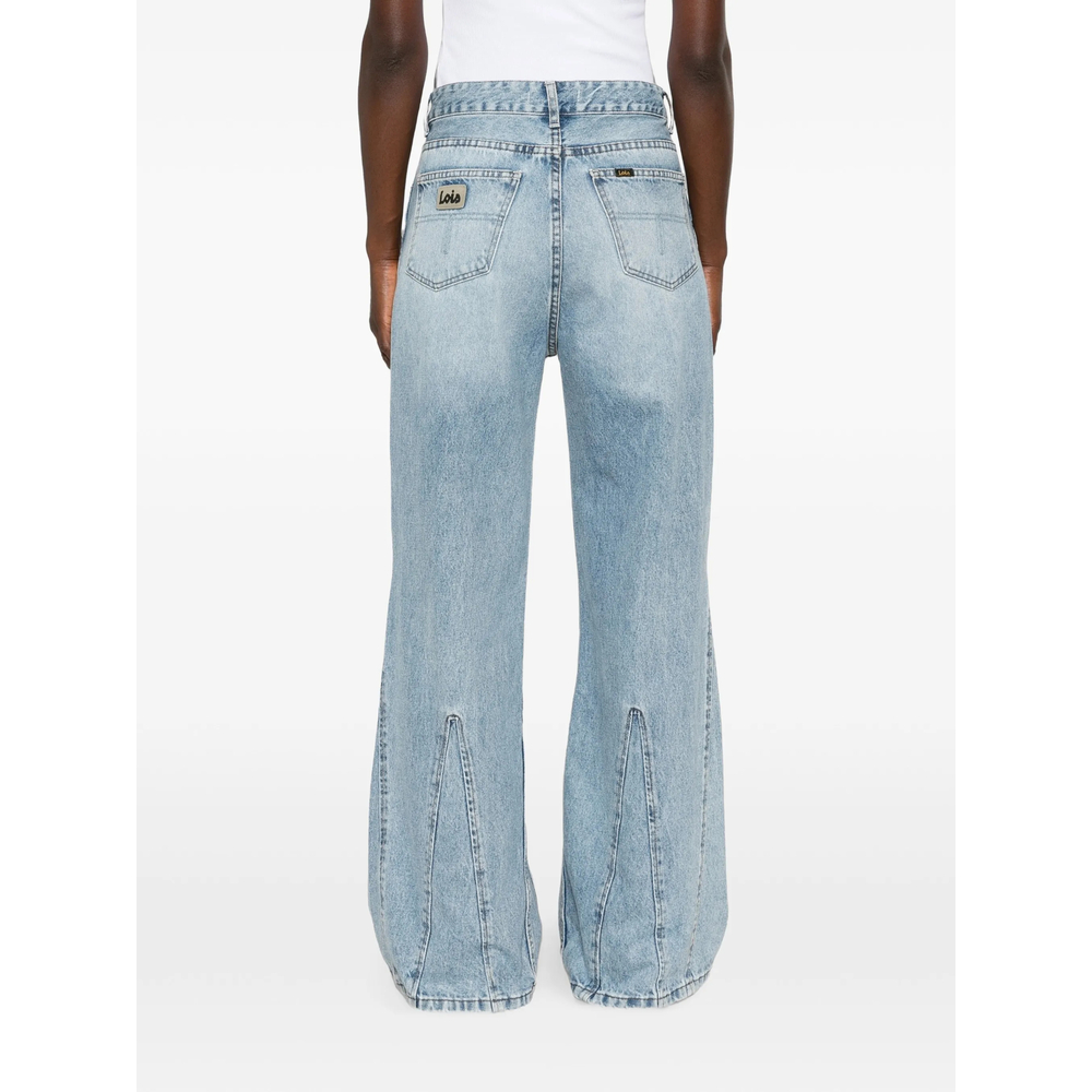 Seam-Detail Flared Jeans