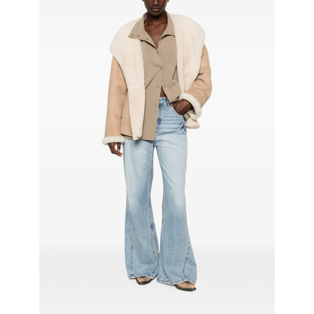 Seam-Detail Flared Jeans