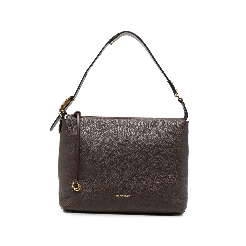 Etro Pebbled Leather Shoulder Bag