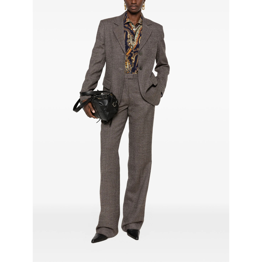 Patterned Single-Breasted Jacket