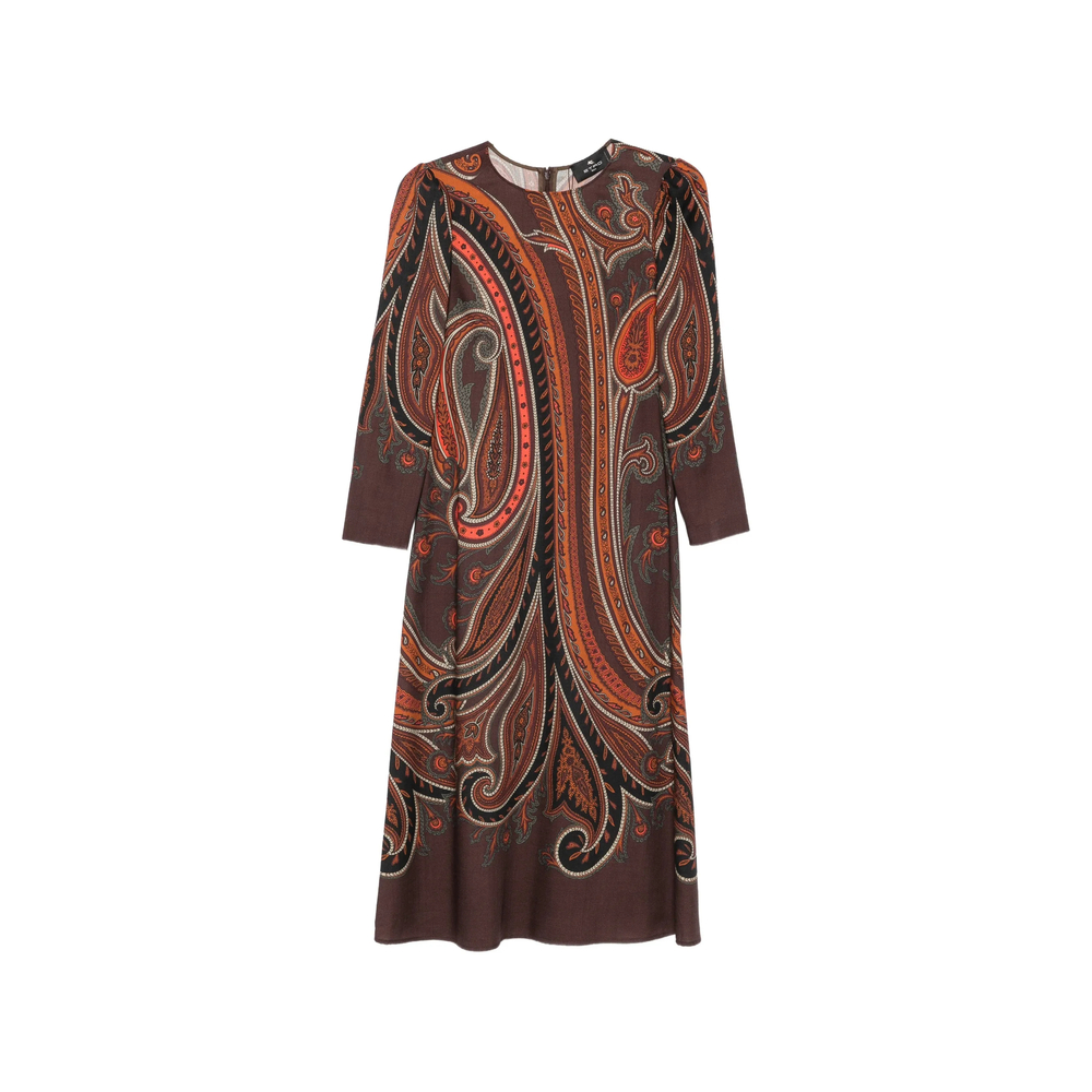 Etro Paisley-print Long-sleeve Dress