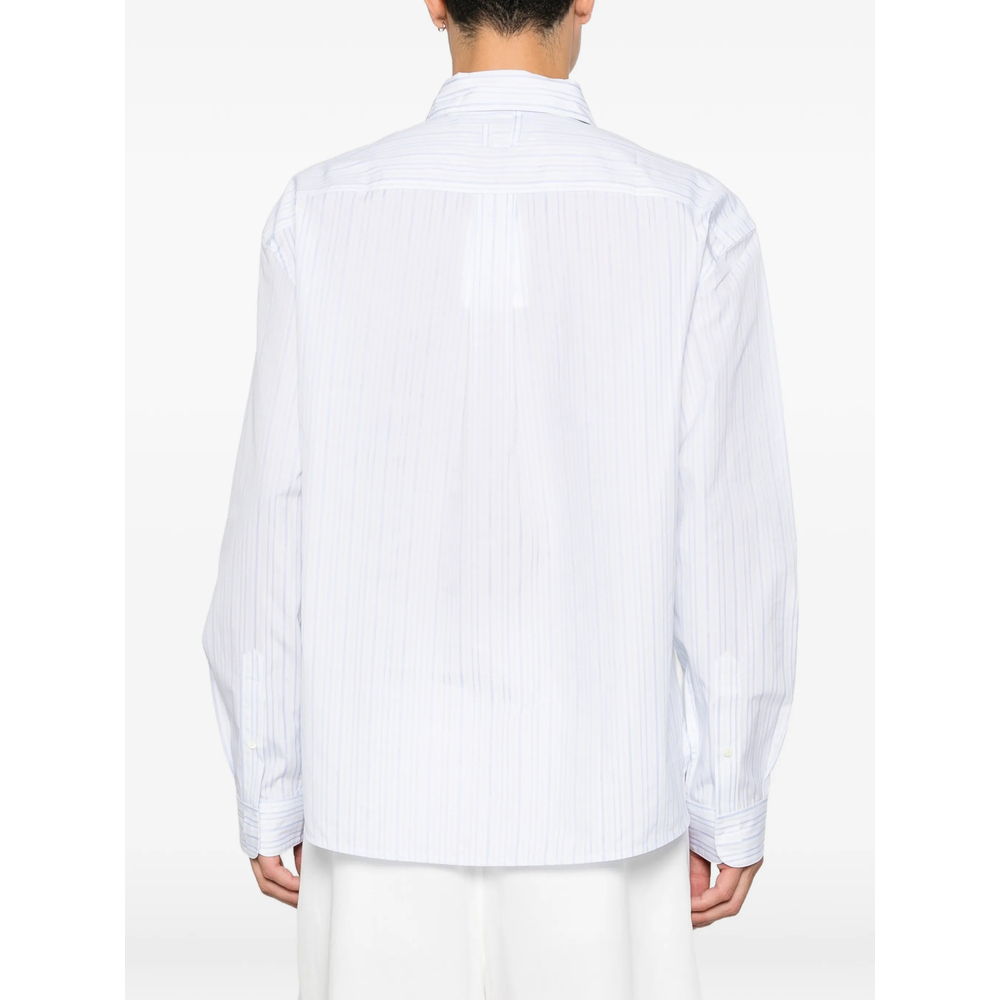 The Simon Logo-Patch Striped Shirt