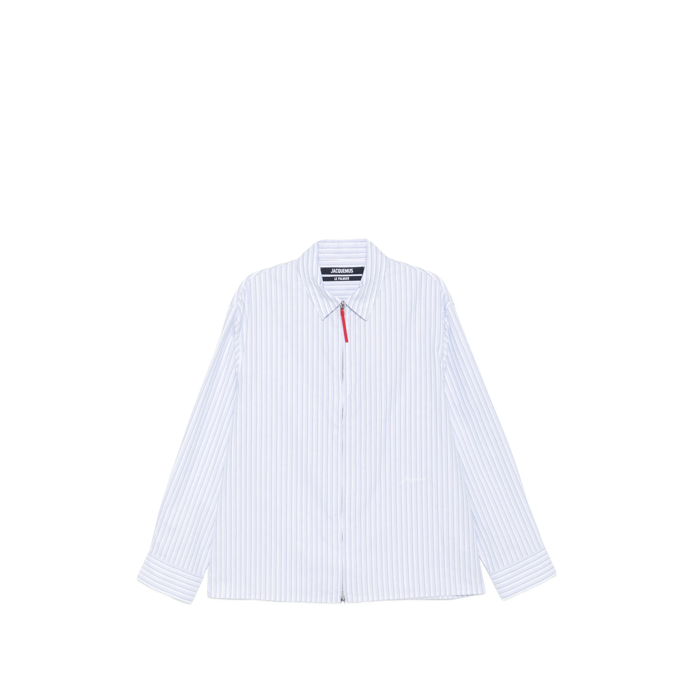Jacquemus Striped Zip-up Shirt