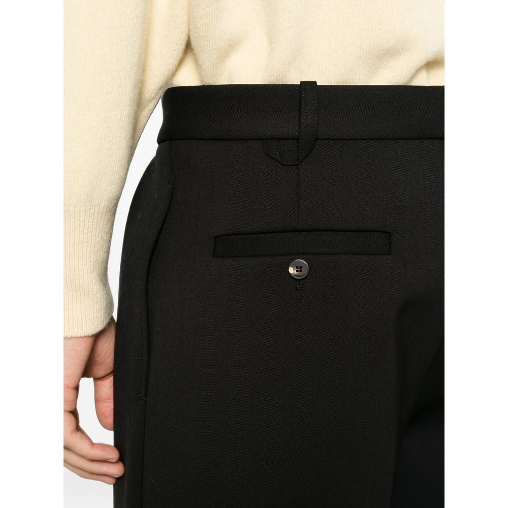 Pleated Wide-Leg Trousers