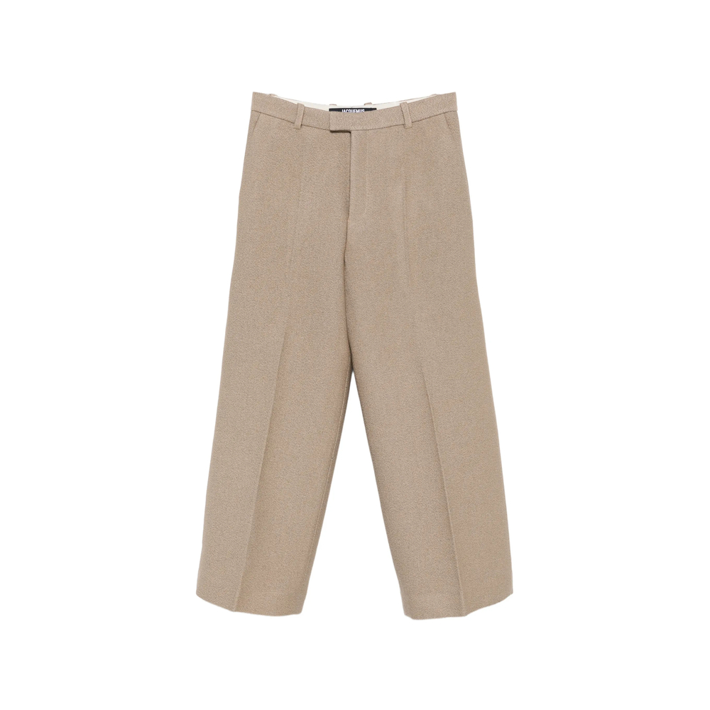 Pressed-Crease Wide-Leg Trousers