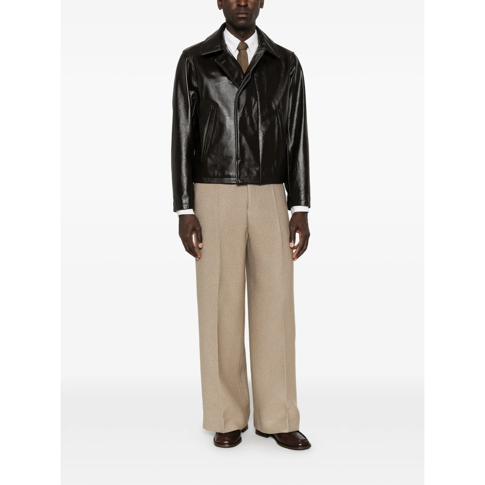 Pressed-Crease Wide-Leg Trousers