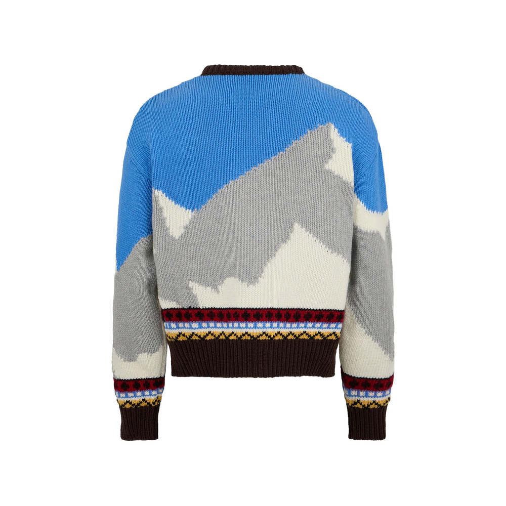 Snowy Dream Intarsia-Knit Sweater