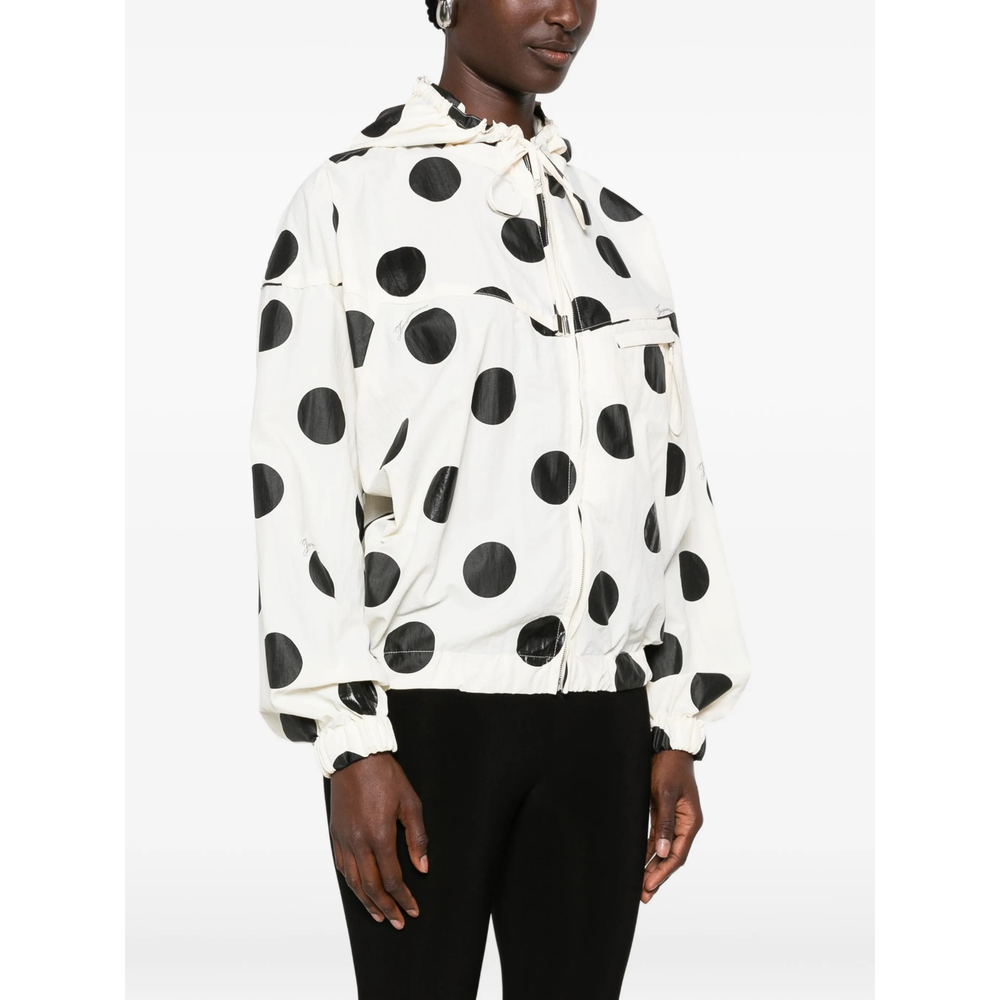 Polka-Dot Hooded Jacket