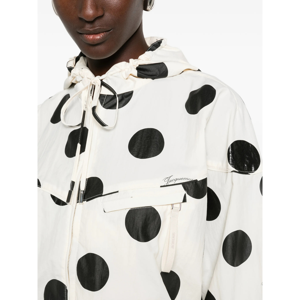 Polka-Dot Hooded Jacket