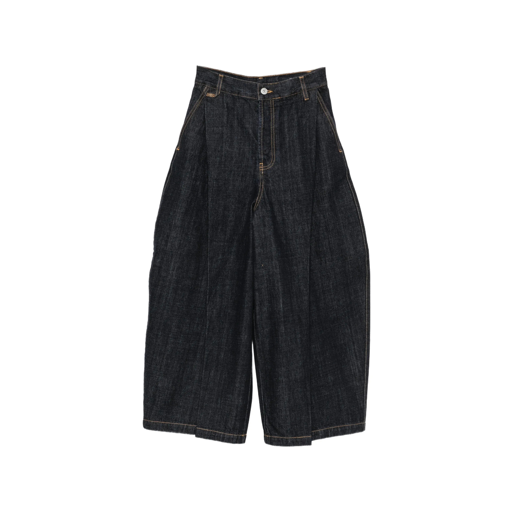 Jacquemus Miami Pleated-detail Cropped Jeans