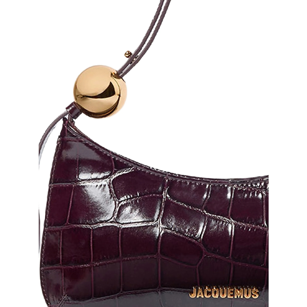 Croc-Effect Shoulder Bag