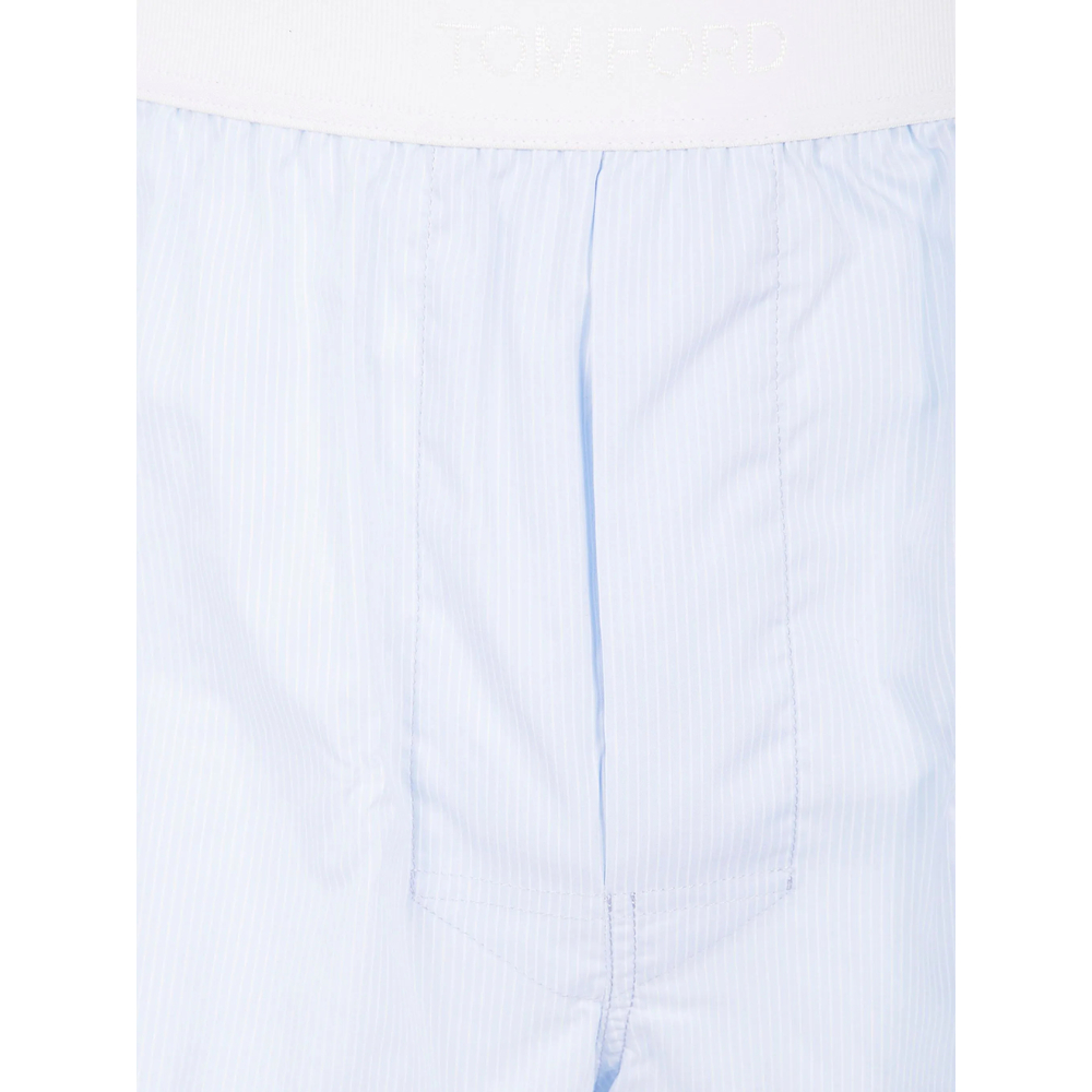 Striped-Pattern Cotton Boxer Shorts